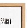 Kate and Laurel Sylvie Be Kind Whenever Possible Framed Canvas by Stacie Bloomfield of Gingiber, 18x24, Natural - 3 of 4