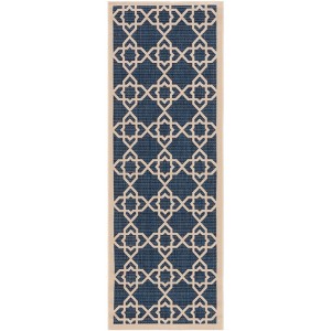 Courtyard CY6032 UV & Stain Resistant Non-Shedding Power Loomed Indoor/Outdoor Rugs - Safavieh - 1 of 4