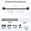 Unique Bargains Wall-Mounted Hardware Industrial Bathroom Towel Bar - 2 of 4