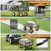 Heavy-Duty 2-in-1 Garden Wagon Utility Steel Cart with All-Terrain Tires and Removable Mesh Side Panels - 3 of 4