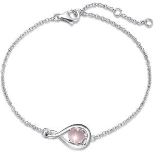 Infinity Birthstone Bracelet - 925 Sterling Silver Adjustable Chain, Fine Jewelry Gift for Women - 1 of 4