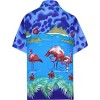LA LEELA Mens Hawaiian Shirts Short Sleeve Button Down Shirt Men's Casual Shirts Holiday Tropical Beach Party Shirts for Men - 2 of 4