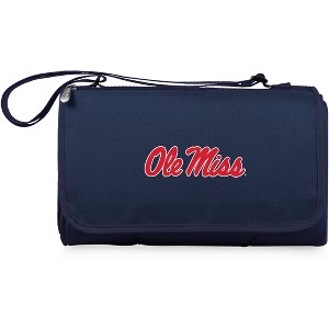 NCAA Ole Miss Rebels Blanket Tote Outdoor Picnic Blanket - Navy Blue - 1 of 4