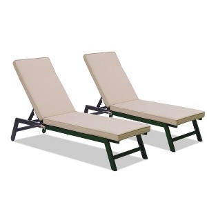 Okak 1PC/2PCS Premium Outdoor Chaise Lounge Cushions,UV-Resistant,Perfect for Patio Chairs,Chaise Loungers,and Poolside Furniture - 1 of 4