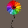 Adult Design By Humans Free Mom Hugs Pride Rainbow Sunflower By Avocato Racerback Tank Top - 2 of 2