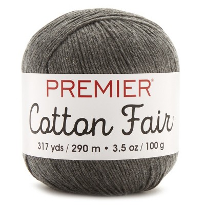 Premier Yarns Cotton Fair Solid Yarn Slate Grey