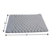 Knightsbridge Luxurious Block Pattern High Quality Year Round Cotton With Non-Skid Back Bath Rug, Ivory - 2 of 4