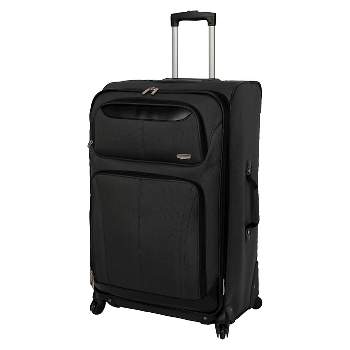 Skyline Softside Large Checked Spinner Suitcase - Gray