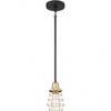 Craftmade Lighting Thatcher 1 - Light Pendant in  Flat Black/Satin Brass - 2 of 2