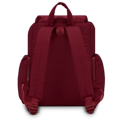 Bearpaw Women's Backpack - Puffy Quilted Top Open Backpack for Women, Bucket Bag for Work & Travel | Fits Most 15" Laptops, Burgundy — фото 4