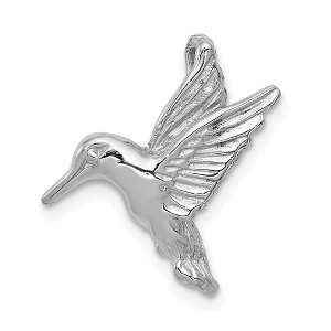 Black Bow Jewelry 14k White Gold Hummingbird Slide Pendant - 1 of 4