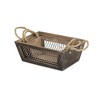 Cheung's Irona Set of 3 Tapered Wood & Wire Crates - Brown - 4 of 4