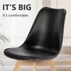 GlasFlength Seating Sets with Wood Legs, Set of 4 for Kitchen, Dining, Living Room, Black, 22.83"*16.93"*32.87" - 4 of 4