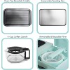 Elite Gourmet Americana 2 Slice 9.5" Griddle With Glass Lid Breakfast Center Coffee Maker Toaster Oven - Great For Homes Or Offices - 4 of 4