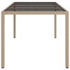 vidaXL Garden Dining Table White 74.8x35.4x29.5 in Poly Rattan - 4 of 4