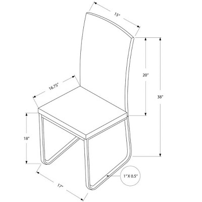 Modern Elegance White Faux Leather Parsons Side Chair with Chrome Legs