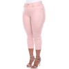 Women's Plus Size Capri Jeans - White Mark - 3 of 4