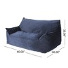 SKRAN 2 Seater Oversized Bean Bag Chair with Armrests for small space Living Room, Bedroom, Dark blue - 3 of 4