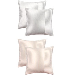 REGALWOVEN 4 Pcs Boho Striped Throw Farmhouse Pillow Covers for Couch Sofa Bedroom Home Decor - 1 of 4