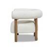 Jennifer Taylor Home Fuji 37" Mid Century Modern Barrel Accent Arm Chair, Ivory White Boucle - 3 of 4