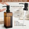 LunaLulinlk Amber Glass Soap Dispenser, Hand and Dish Soap Dispenser for Kitchen and Shower 12oz - 4 of 4