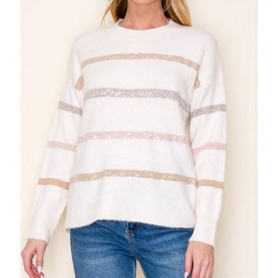 Women's Beaded Stripe Sweater - STACCATO