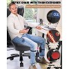TiramisuBest Black PU Leather Executive Chair with Thigh Exerciser, Adjustable Lumbar, 500lbs Capacity - 4 of 4