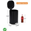 8 Gallon Bathroom Step Trash Can ¨C Stainless Steel Square Kitchen Garbage Can with Soft-Close Lid, 30L - 4 of 4