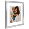 Americanflat 16x16 Picture Frame with Polished Plexiglass - Use as 12x12 Frame with Mat or 16x16 Frame Without Mat - Hudson Collection - Silver - 4 of 4
