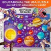 QUOKKA Puzzles For Kids Ages 8-10 - 150 Pcs Jigsaw Puzzles for 6-8 Year Olds - 400+ Facts on 50 Double-Sided Flashcards - 2 of 4