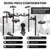 Electric Drum Set with 5 Quiet Mesh Pads,Electric Drum Kit for Beginner with 390 Authentic Sounds, 30 Drum Kits, 2 PedalsRecordings - 2 of 4