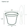 Bloem Terra 8" Diameter Round Resin Planter Pot with Pre-Drilled Drainage Holes for Indoor and Outdoor Gardening, Pebblestone Beige - 2 of 4