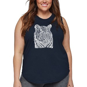 LA Pop Art Women's Word Art Tank Top - Big Cats - 1 of 4