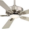 52" Minka Aire Modern Indoor Ceiling Fan with LED Light Remote Control Brushed Nickel Silver Etched Glass for Living Room Kitchen - 3 of 4