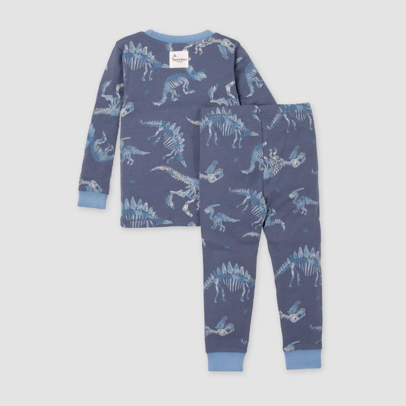 Burt&#39;s Bees Baby&#174; Baby Boys&#39; Snug Fit Dinosaur Fossils Pajama Set - Dark Blue, 3 of 7