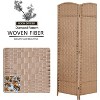 Gulches 4-Panel Partition, Folding Privacy Screen in Warm Brown - 4 of 4