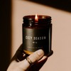 Sweet Water Decor Cozy Season 9oz Amber Jar Black Label Soy Candle - 2 of 3