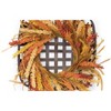 Fall Wicker Wall Wreath, 20" Tall Square Harvest Decor by Melrose - 2 of 3