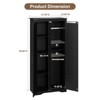 72"H Storage Cabinet with Adjustable Shelves, Large Pantry Organizer - 2 of 4