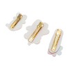 Unique Bargains Christmas Hair Clips Gift Bears for Christmas 2.09"x1.3" Red Yellow 1 Set - 4 of 4