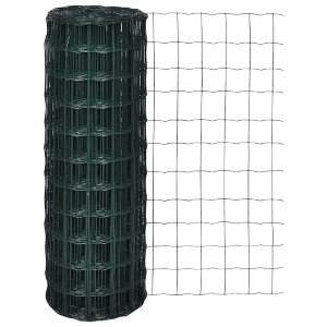 vidaXL Euro Fence Steel 82ftx3.3ft Green - 1 of 4