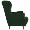 vidaXL Armchair Dark green Velvet, Plywood Standard Armchair Other - 4 of 4