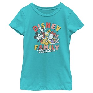 Girls Mickey & Friends Family Vacation T Shirt - 1 of 4