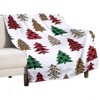 DSANE Leopard Buffalo Plaid Christmas Trees Christmas Throw Blanket Soft Fleece Christmas Blanket Cozy Flannel Throw for Couch Bed - 3 of 4