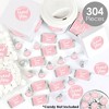 Big Dot of Happiness Pink Elegantly Simple - Guest Party Favors Candy Favor Sticker Kit - 304 Pieces - 2 of 4