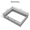 Wood Floor Bed with Safety Fence, Pine Montessori Frame with Door for Kids Bedroom or Playroom Use - Baofuwish - 4 of 4