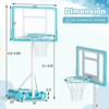 Safstar Pool Basketball Hoop w/32" Shatterproof Backboard 3.1-4.1 FT Adjustable Height - 2 of 4