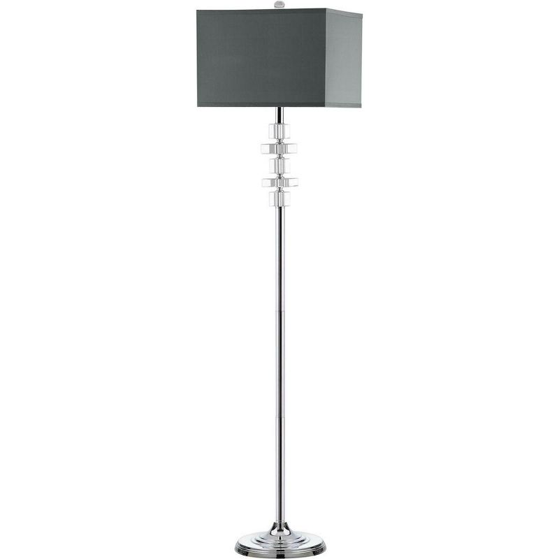 Times 60.5 Inch H Square Floor Lamp - Clear/Chrome - Safavieh, 1 of 9