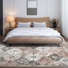 Washable Vintage Floral Living Room Bedroom Rugs, Distressed Print Farmhouse Carpet for Dining Room Kitchen, Retro Accent Home Decor Rugs - 4 of 4