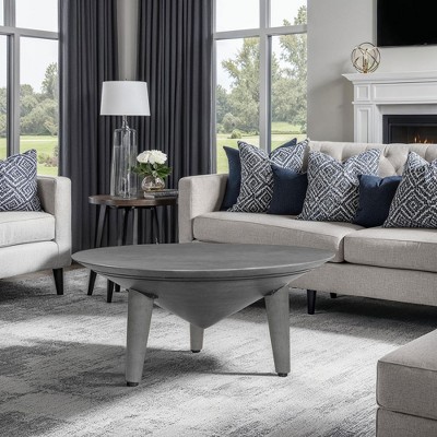 Royal Hampton 28 Inch Coffee Table with 3 Tapered Splayed Legs